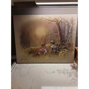 "Kids in the woods" artwork from 1960s artist